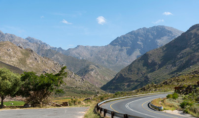Michell's Pass, Ceres, Western Cape, South Africa. 2019. Michell's Pass, the R46 highway close to...