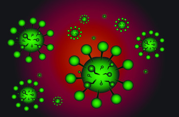 Pictures  cells of Coronavirus or   covid 19.