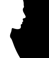 Vector image of the pretty woman