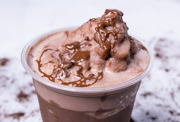 Chocolate And Coffee iced Mocha Frappuccino