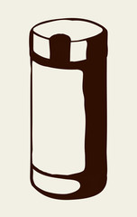 Coffee grinder. Vector drawing icon