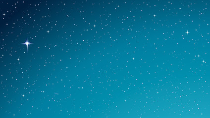 Stars in the night sky. Vector drawing