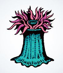 Sea creature. Vector drawing icon