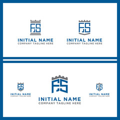 Inspiring logo design Set, for companies from the initial letters of the FS logo icon. -Vectors