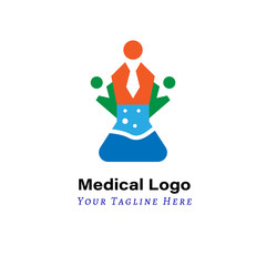Illustration Medical Logo Template for print and website project