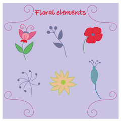 Fototapeta na wymiar Floral elements