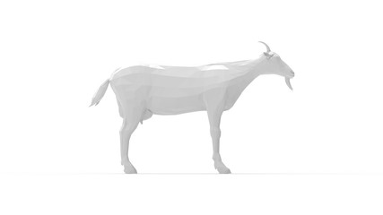 3D rendering of a goat farm animal small computer generated isolated