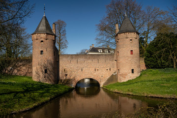 Fototapeta na wymiar Amersfoort, Netherlands - 23 march 2020: Old Historic City Wall near the city center