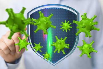 Coronavirus abstract background. protection Genetics Bacteriological Microorganism..