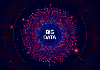 Futuristic Big Data Technology Concept Art and Visualization