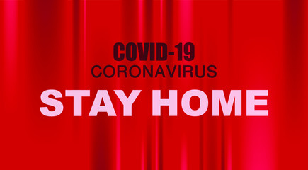 stay home sign on white background