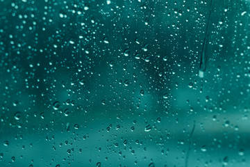 Naklejka na ściany i meble rain drops on the window