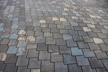 Background of the Venetian road. Stone gently gray road