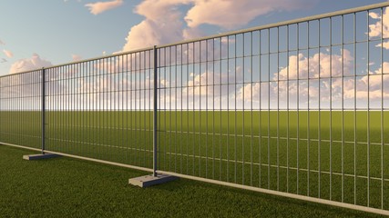 Fence in Nature 3D Rendering