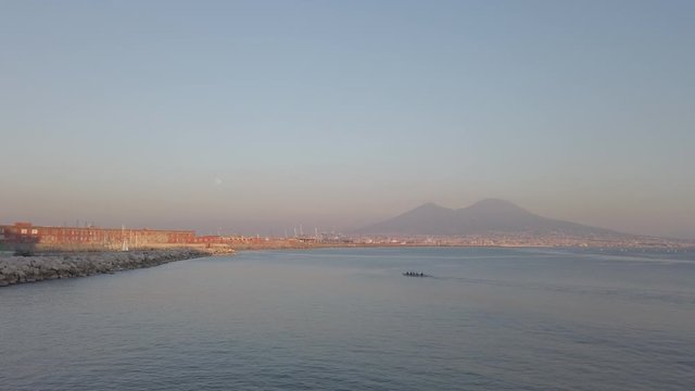Italy, Naples, Sorrento, Vezuv, Vesuvius, Pompeii, evening at beach
