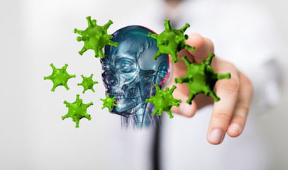 epidemic coronavirus digital 3d flu