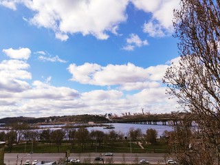 clouds over the river
