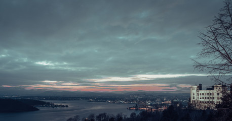 Zachód słońca nad Oslo - obrazy, fototapety, plakaty