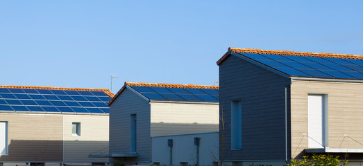 Eco-quartier avec toitures photovoltaïques