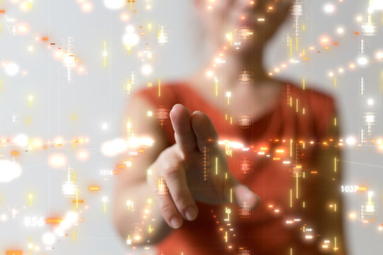 Innovation futuristic digital data binary code background technology