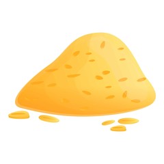 Pile oatmeal icon. Cartoon of pile oatmeal vector icon for web design isolated on white background