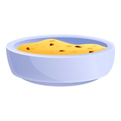 Food oatmeal icon. Cartoon of food oatmeal vector icon for web design isolated on white background
