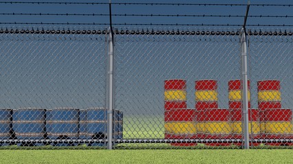 Fototapeta premium Fence in Nature 3D Rendering