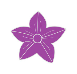 Pictograph of flower for icon, logo and identity designs with white background