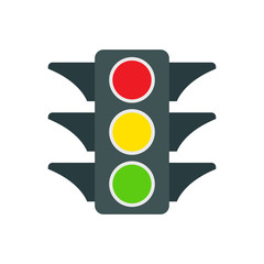 Traffic light vector illustration with white background
