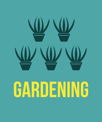set of vector icons, gardening background, graphic design illustration wallpaper