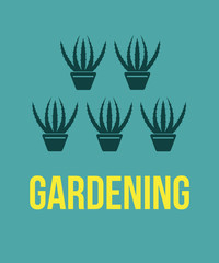 set of vector icons, gardening background, graphic design illustration wallpaper