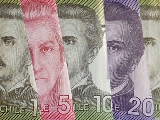 background of economy and finance with chilean money