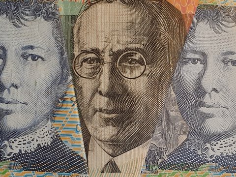 background of economy and finance with australian money
