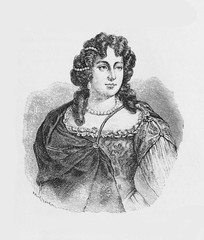 Portrait of Françoise-Athénaïs marquise de Montespan chief mistress of Louis XIV king of France - obrazy, fototapety, plakaty