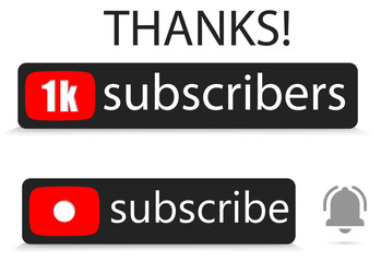 thousand thank you, 1k followers, likes, vector inscription
