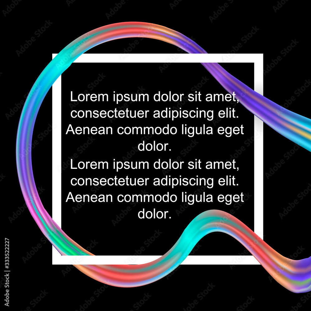 Poster Modern colorful flow poster. Wave Liquid shape in blue color background. Art design for your project. Vector illustration EPS10