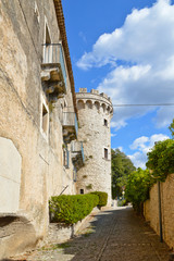 The tower of the Monteroduni castle, medieval village in the Molise region, Italy