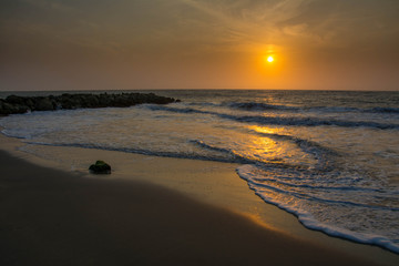 Fototapeta premium Sunset upon the caribbean sea