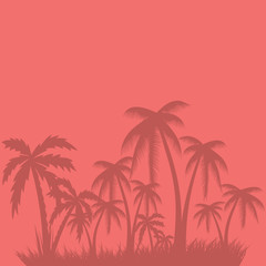 Fototapeta na wymiar Abstract summer palm tree background.vector