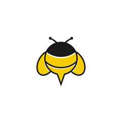 Bee animal icon. Honey flying bee. Insect.bugs, insects and arachnids Flat style vector illustration.