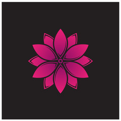 Lotus flower icon. Lotus flower vector illustration. 