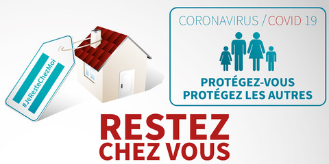 french stay home banner