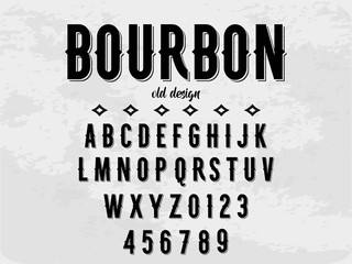 Alphabet font.Typeface.Script.Shadow Effect.Handcrafted handwritten vector label design old style.vintage Hand Drawn.Retro Typography.Vector Illustration