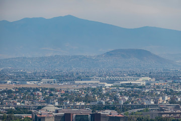 Aerial view of Mexico cityscape
