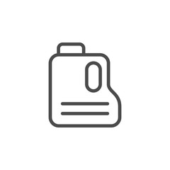 Canister line outline icon and oil container
