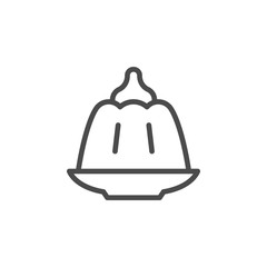 Dessert line outline icon and tasty product