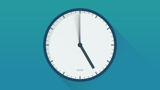 Tour de l'horloge (flat design, boucle, fond bleu, blanc,transparence et couche alpha)