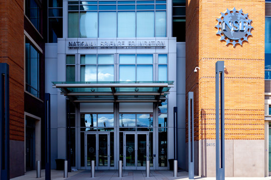 Washington D.C., USA - February 29, 2020: Entrance Of The National Science Foundation (NSF) In Washington D.C., USA. NSF Is A United States Government Agency. 