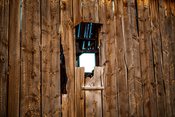 wooden barn wall and window