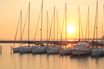 The marina of la Grande Motte in Herault, a seaside resort of the Languedoc coast and leisure...